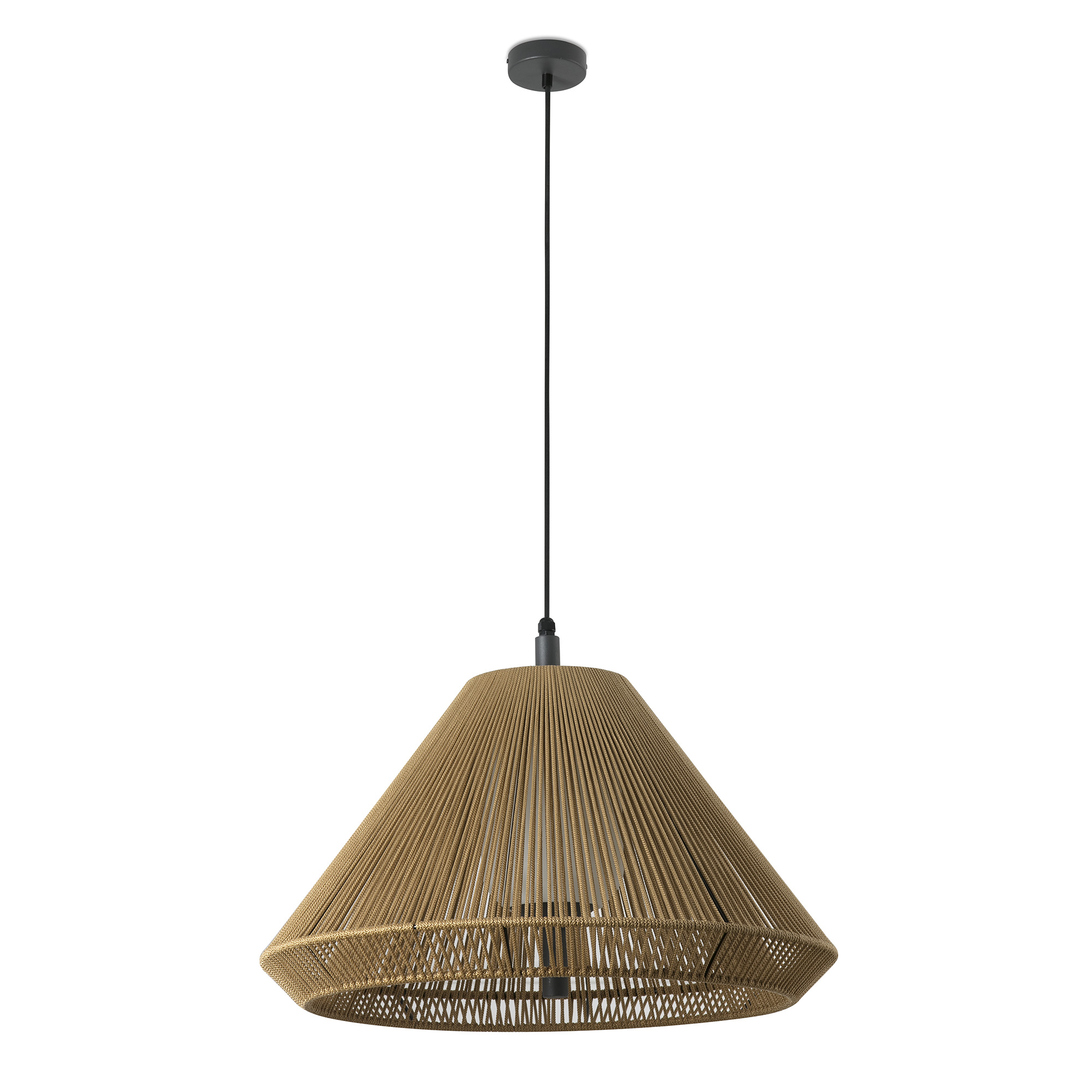 Faro SAIGON OUT C70 ocker hängende Lampe mit Kegelabdeckung Faro SAIGON OUT C70 ocker hängende Lampe mit Kegelabdeckung - Produktbild 1
