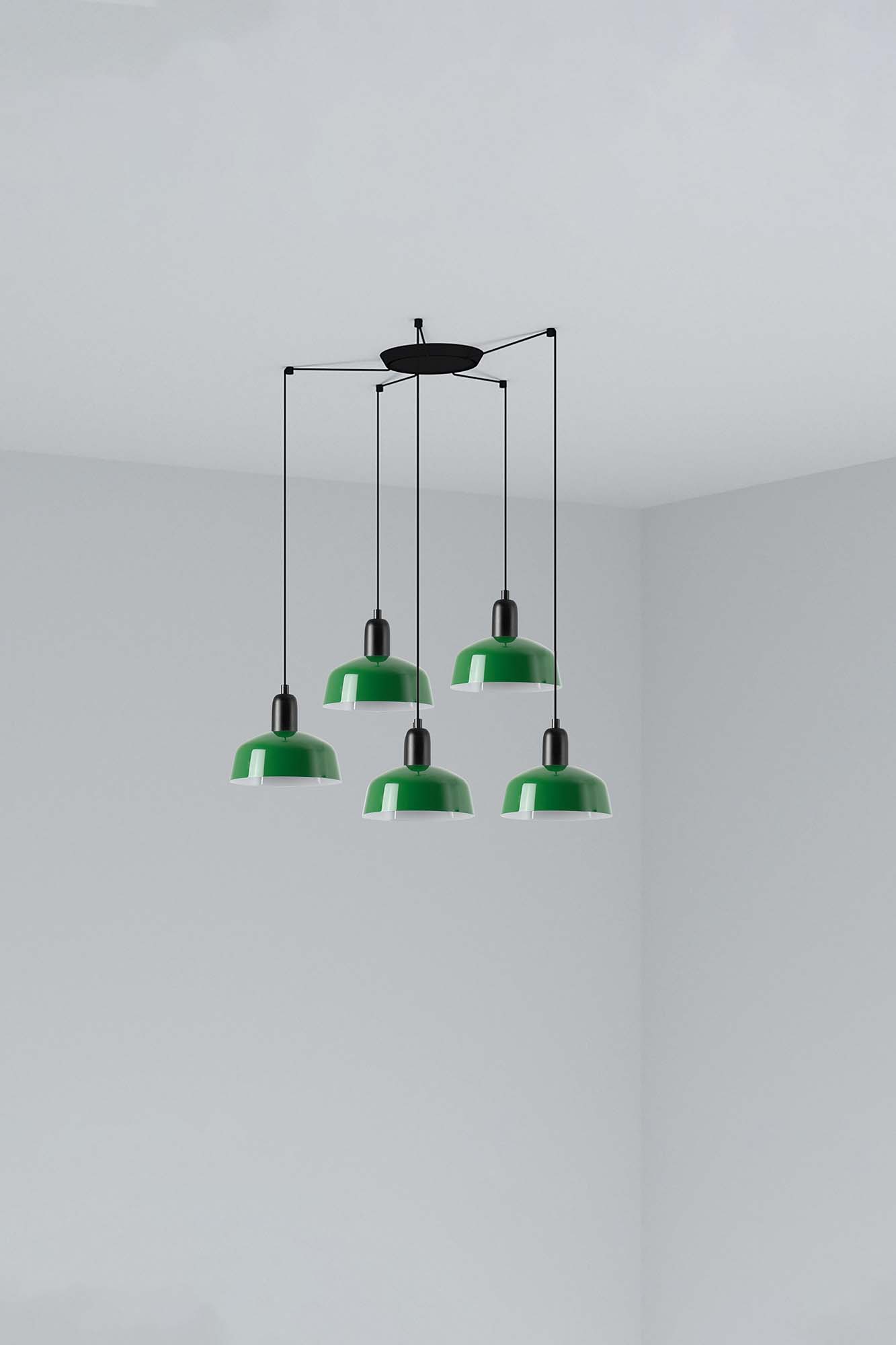Faro TATAWIN S Metall 5L Pendelleuchte grün Faro TATAWIN S Metall 5L Pendelleuchte grün - Produktbild 1
