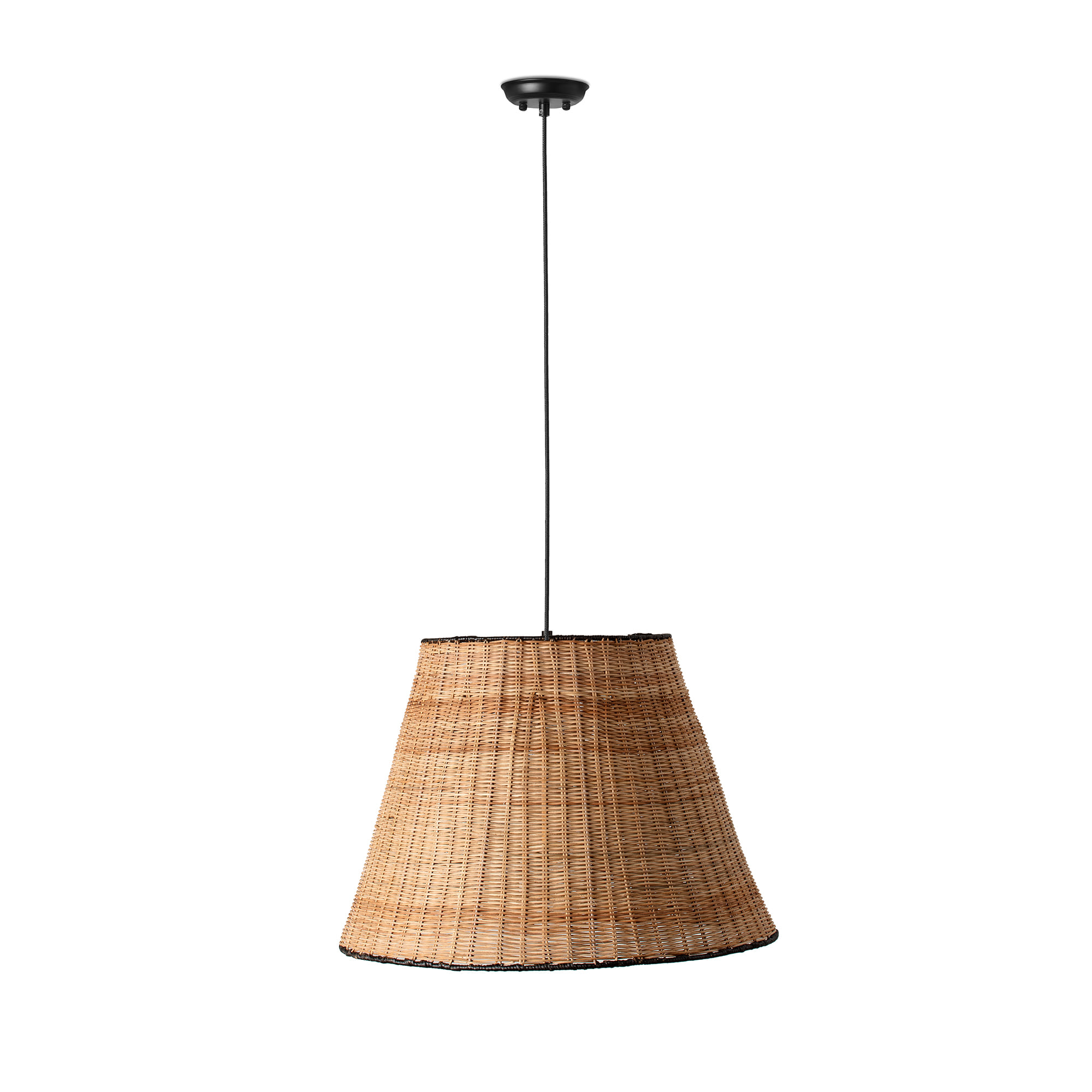 Faro SUMBA Hängeleuchte schwarz/rattan - Produktbild 1