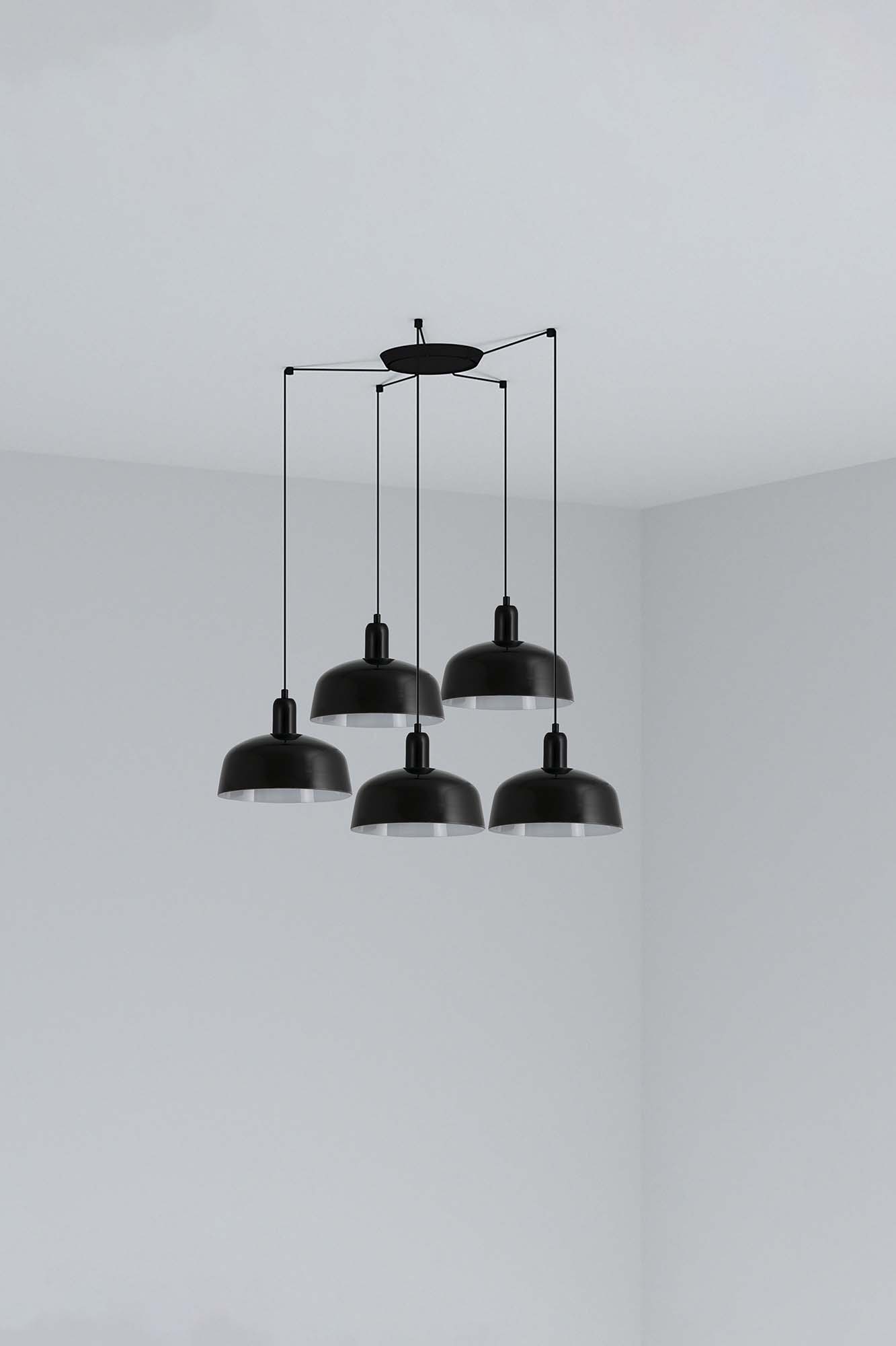 Faro TATAWIN M Metall 5L Pendelleuchte schwarz - Produktbild 1