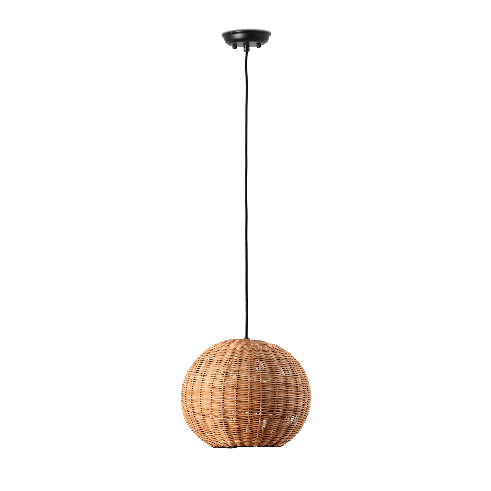 Faro HAKA 300 Pendelleuchte schwarz/rattan - Produktbild 1