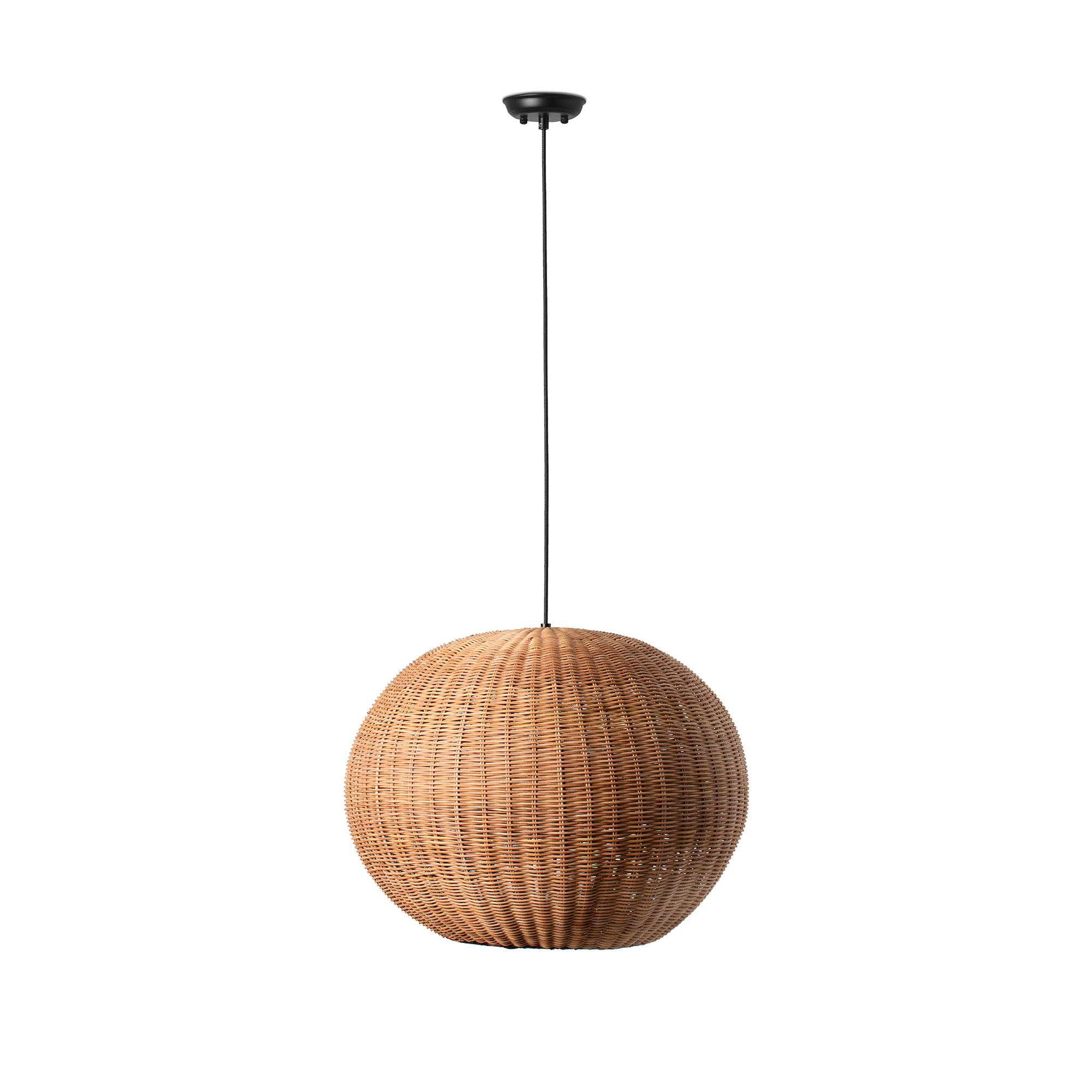 Faro HAKA 530 Hängeleuchte schwarz/rattan - Produktbild 1