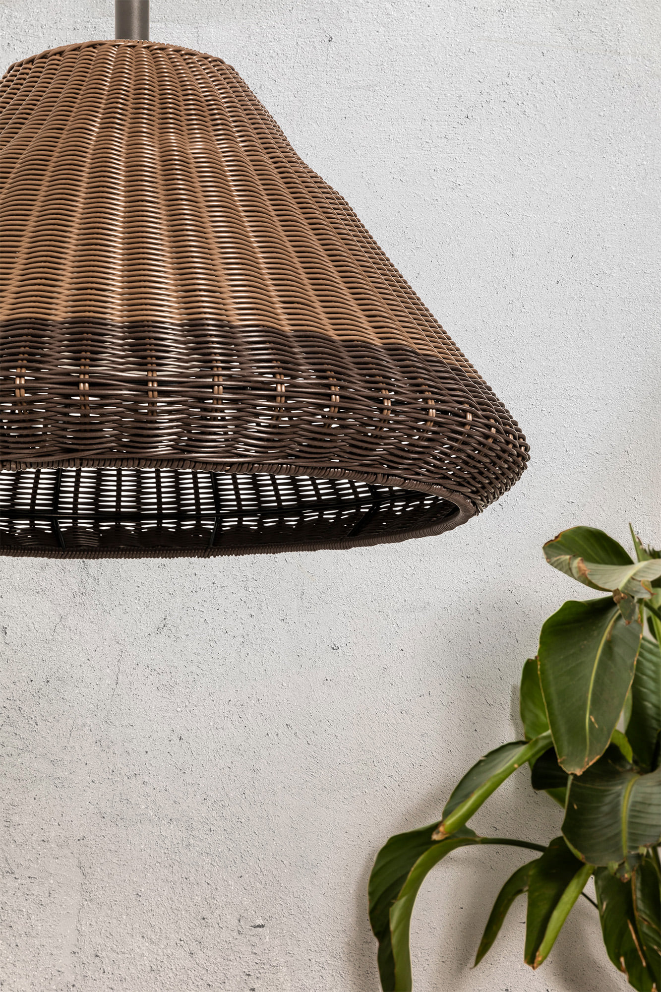 Faro SAIGON OUT Pendelleuchte grau/braun W70 Kegelkappe - Produktbild 2