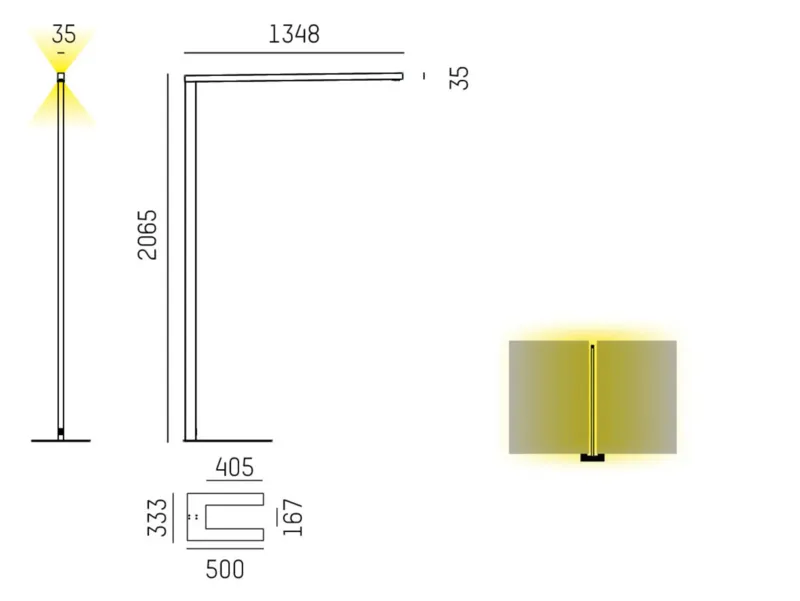 Molto Luce LENS SHORT DOUBLE F (aluminium eloxiert) - Produktbild 2