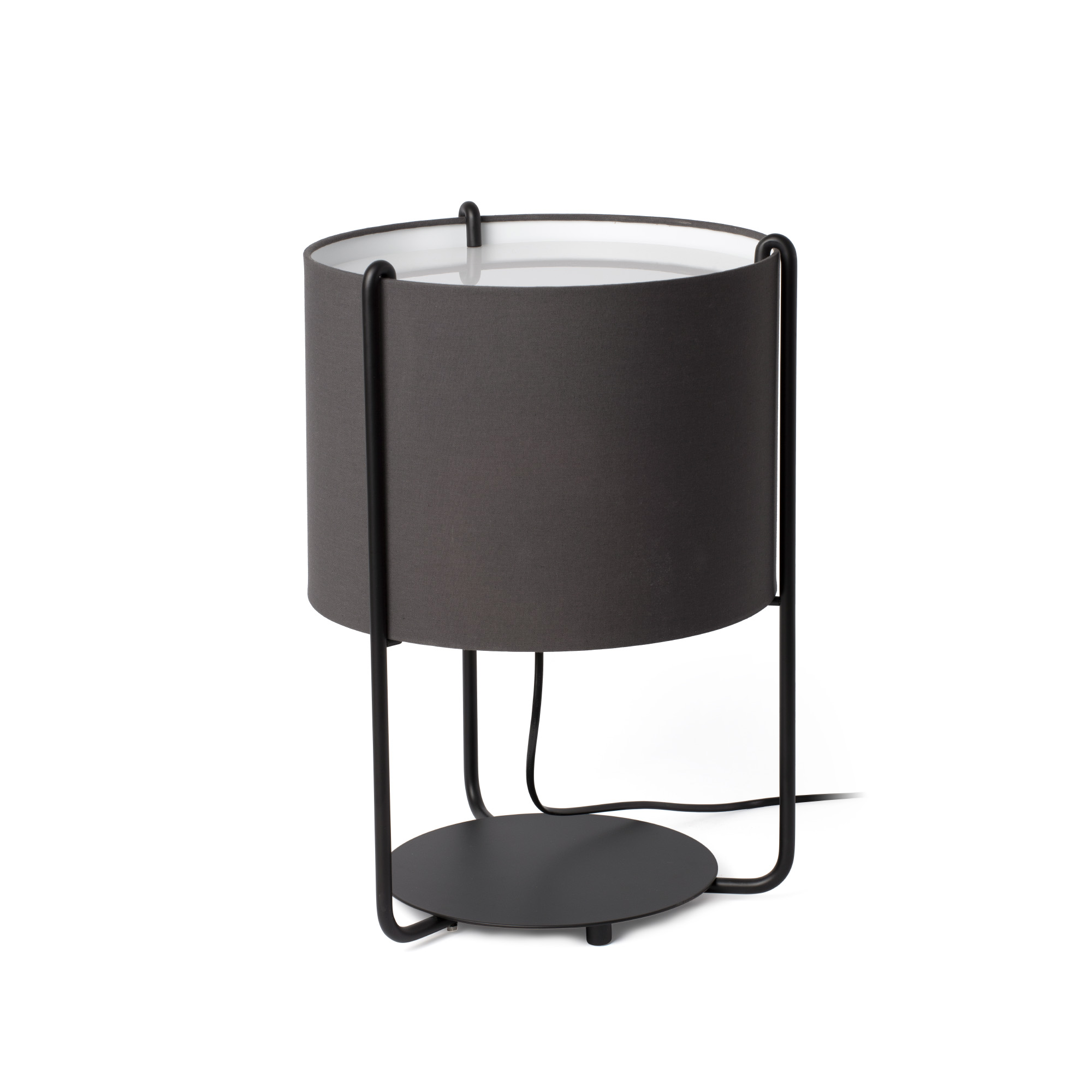 Faro DRUM Tischleuchte schwarz/grau Faro DRUM Tischleuchte schwarz/grau - Produktbild 1