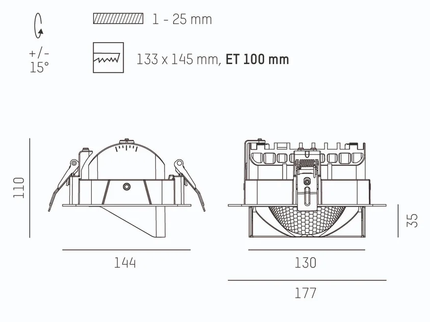 Molto Luce ARTIS 1 MATRIX FLOOR R (weiß) - 2