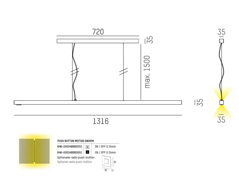 Molto Luce LENS SHORT DOUBLE PDI (aluminium eloxiert) - Produktbild 2
