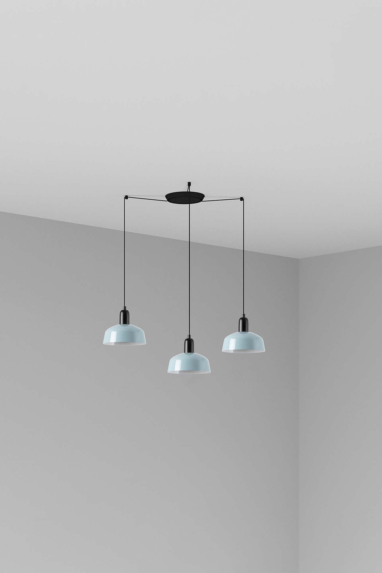 Faro TATAWIN S Metall 3L Pendelleuchte Grau-blau Faro TATAWIN S Metall 3L Pendelleuchte Grau-blau - Produktbild 1