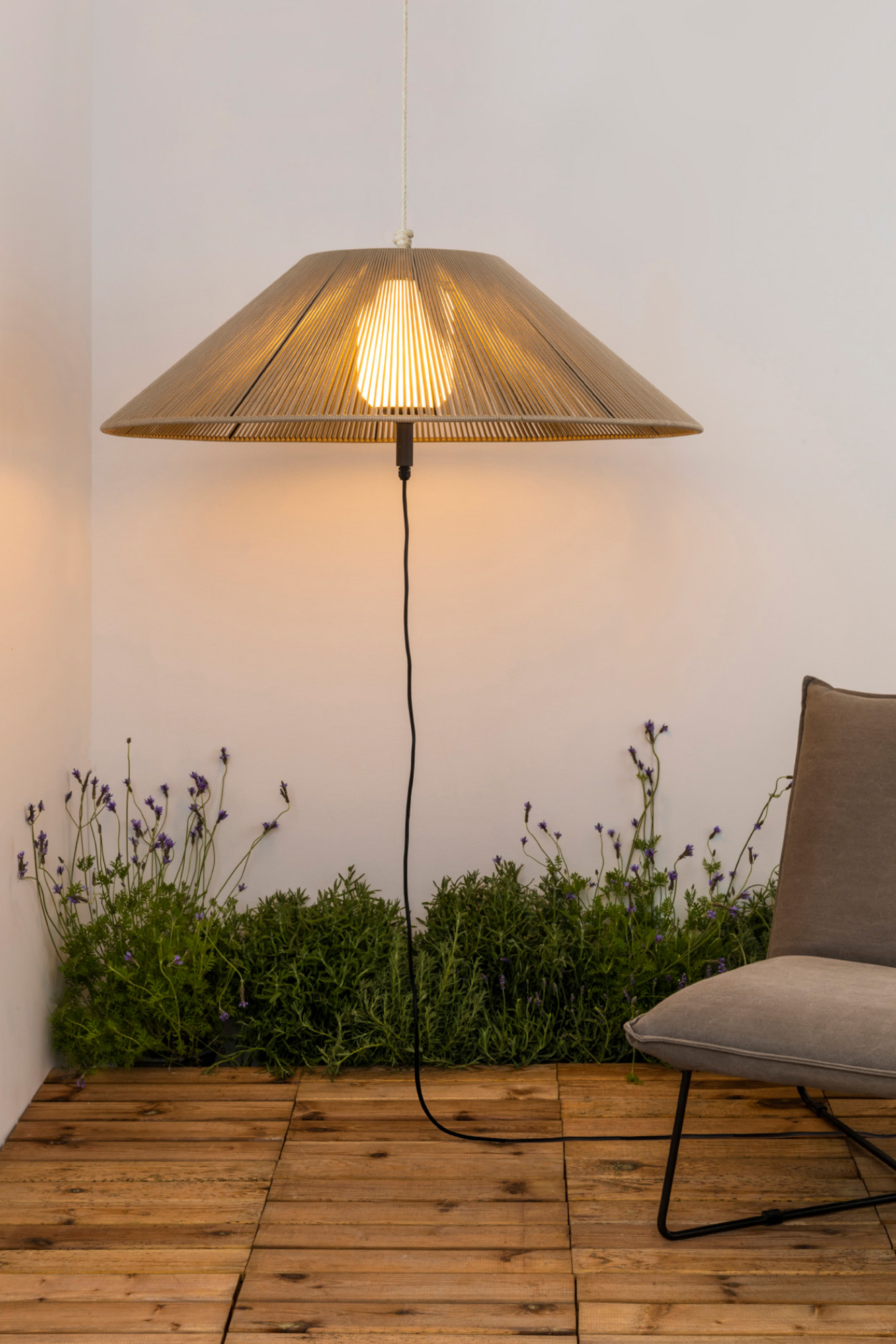 Faro SAIGON OUT C100 ocker tragbare und hängende Lampe mit Lochabdeckung - Produktbild 2