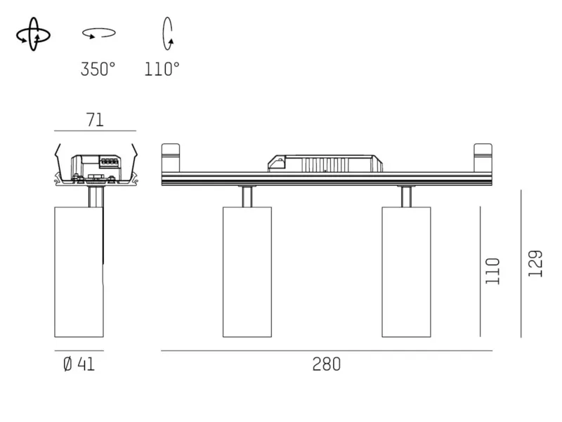 Molto Luce LOG 2.1 ROGGA EINSATZ 2-FLAMMIG (weiß) - Produktbild 2