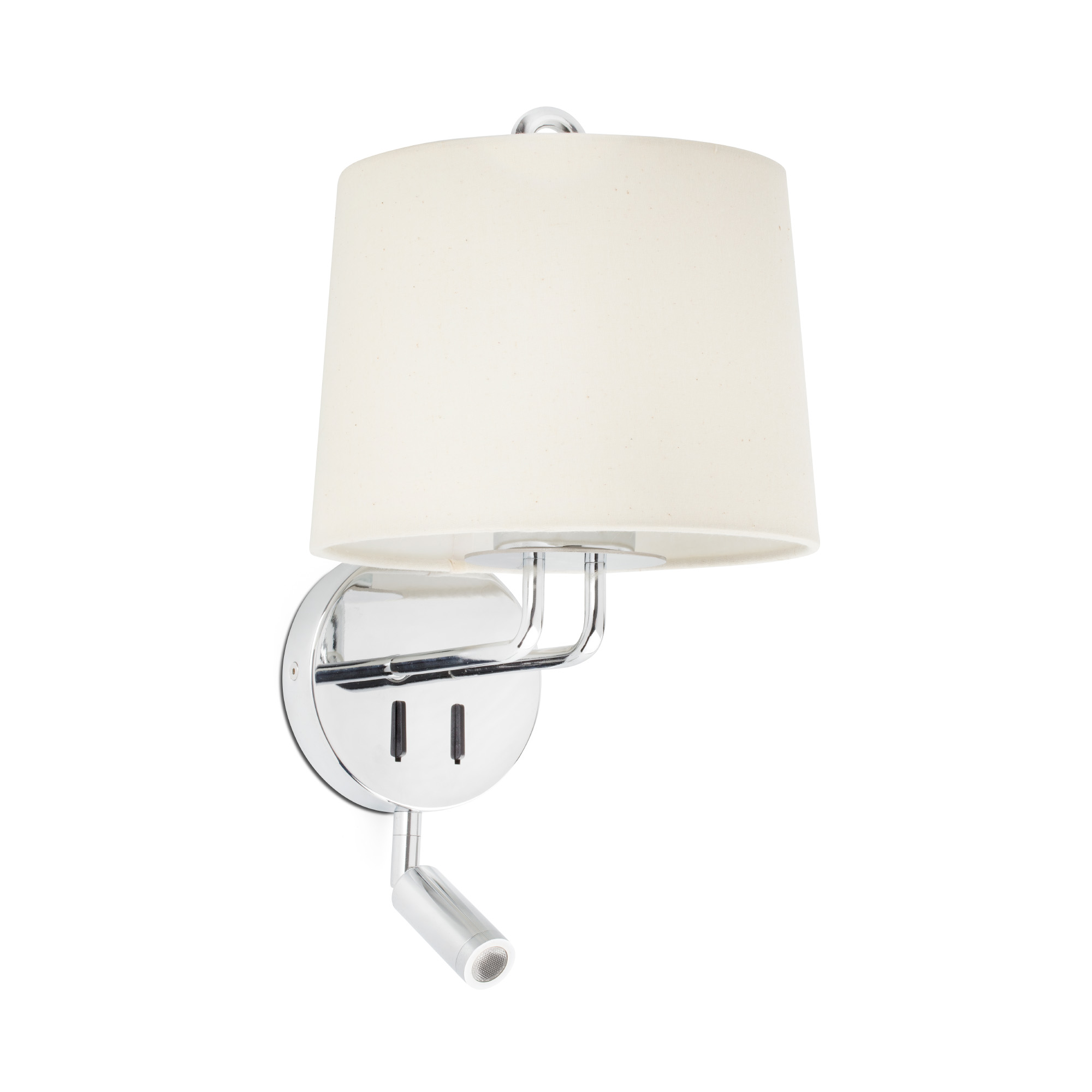 Faro MONTREAL Wandleuchte mit Chrom/Beige Leser Faro MONTREAL Wandleuchte mit Chrom/Beige Leser - Produktbild 1