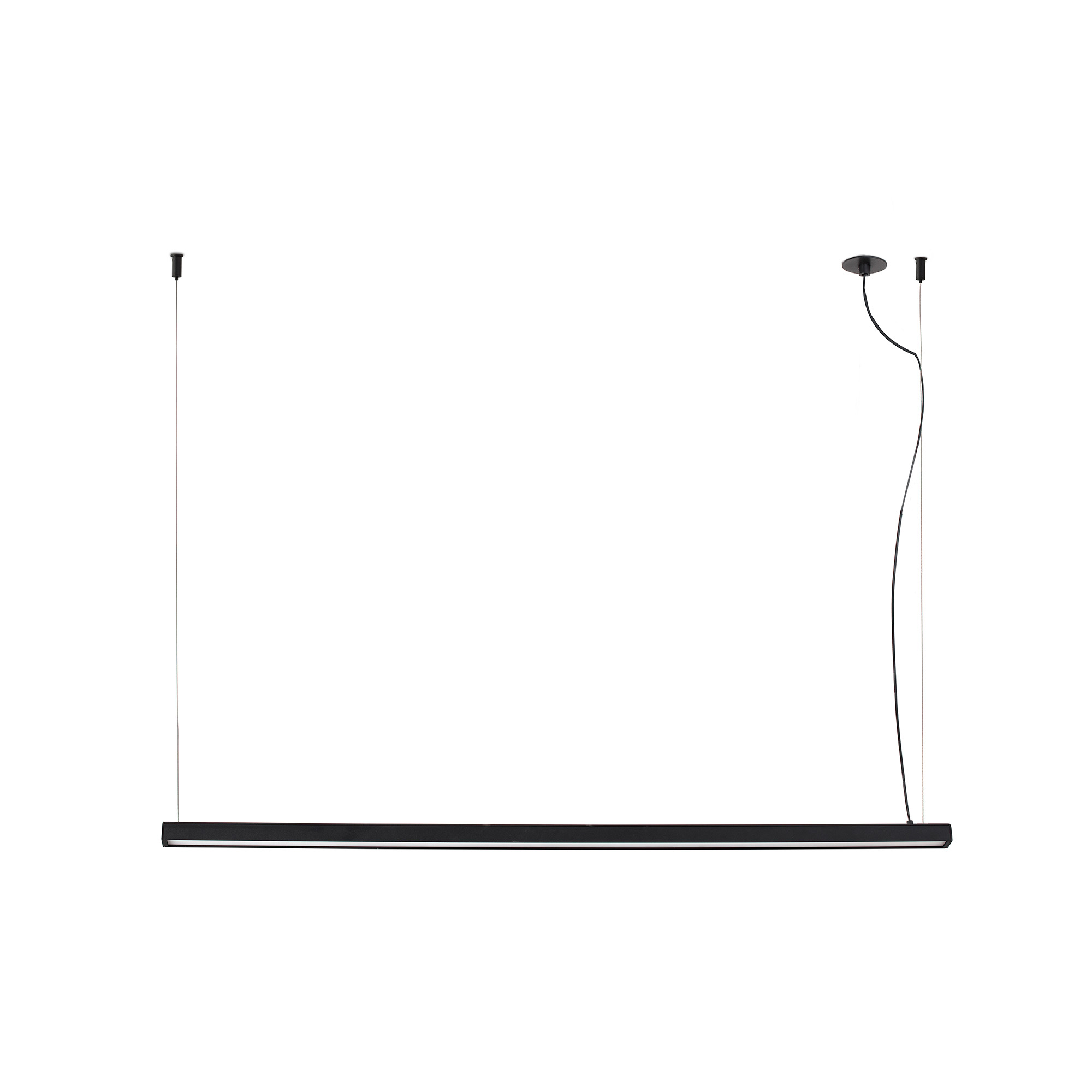 Faro VICO 1150 Schwarze Pendelleuchte mit eingebautem Deckenbaldachin - Produktbild 1