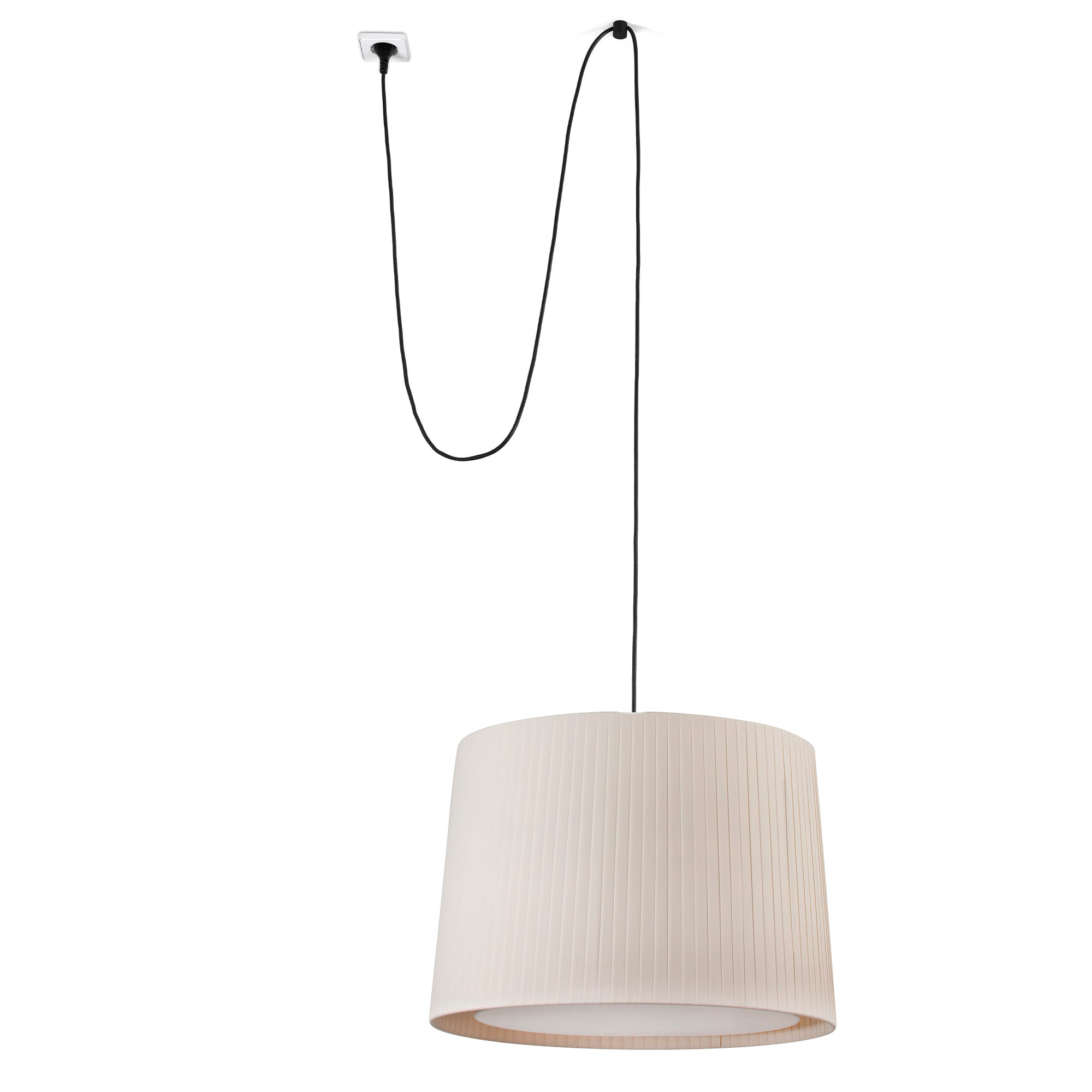 Faro SAMBA Hängeleuchte schwarz/beige mit Stecker Faro SAMBA Hängeleuchte schwarz/beige mit Stecker - Produktbild 1