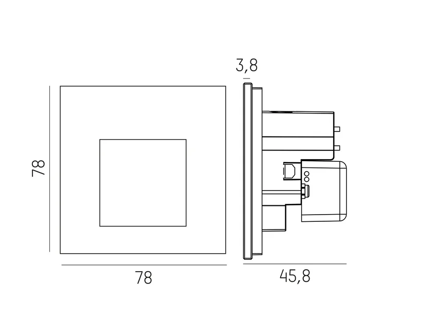 Molto Luce Wall 68R Glass IP (Schwarz) - 2