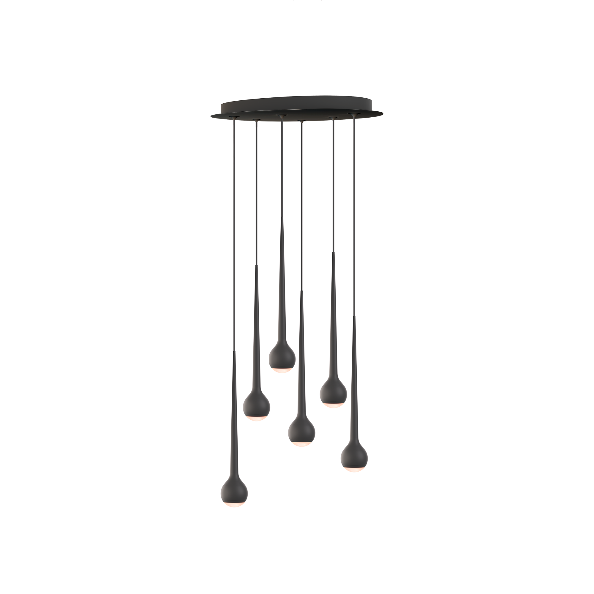 Grau Falling Sun Chandelier Six Black Grau Falling Sun Chandelier Six Black - Produktbild 1