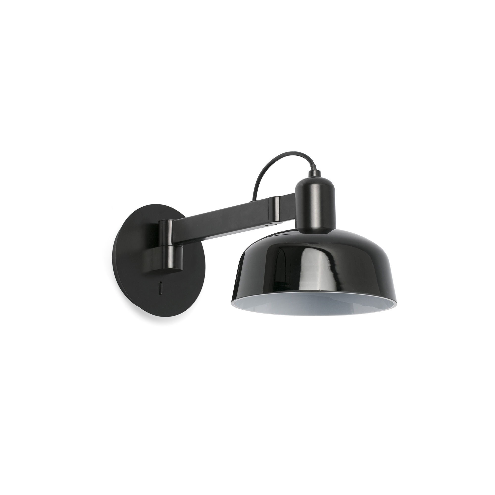 Faro TATAWIN Schwarze Wandleuchte mit Wandarm Faro TATAWIN Schwarze Wandleuchte mit Wandarm - Produktbild 1