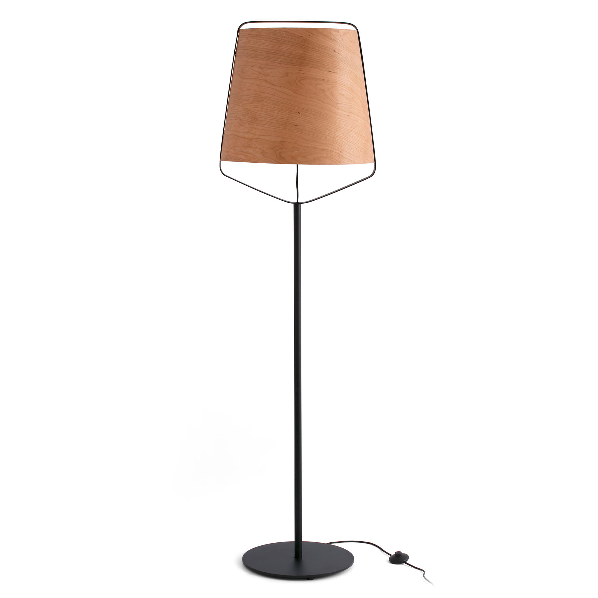 Faro STOOD Wohnzimmer Stehleuchte schwarz und Holz Faro STOOD Wohnzimmer Stehleuchte schwarz und Holz - Produktbild 1
