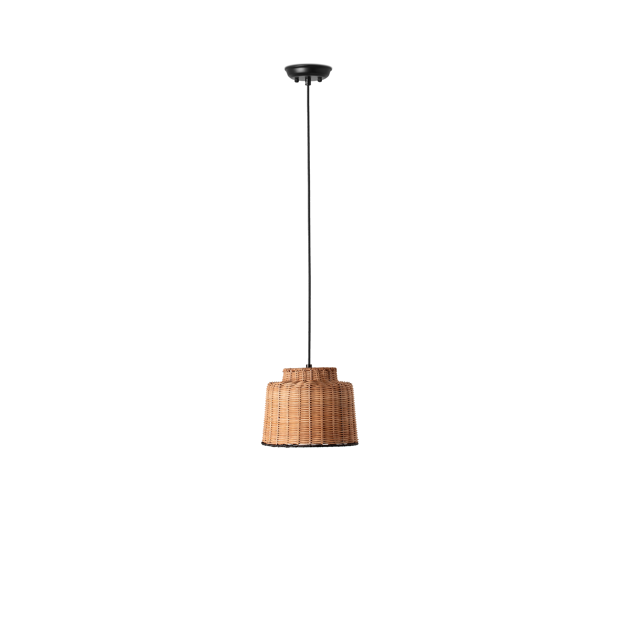 Faro SAIPAN Hängeleuchte schwarz/rattan Faro SAIPAN Hängeleuchte schwarz/rattan - Produktbild 1