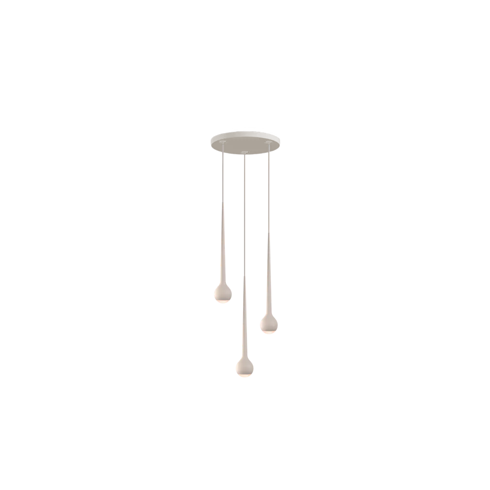 Grau Falling Sun Chandelier Three Sand White - Produktbild 1