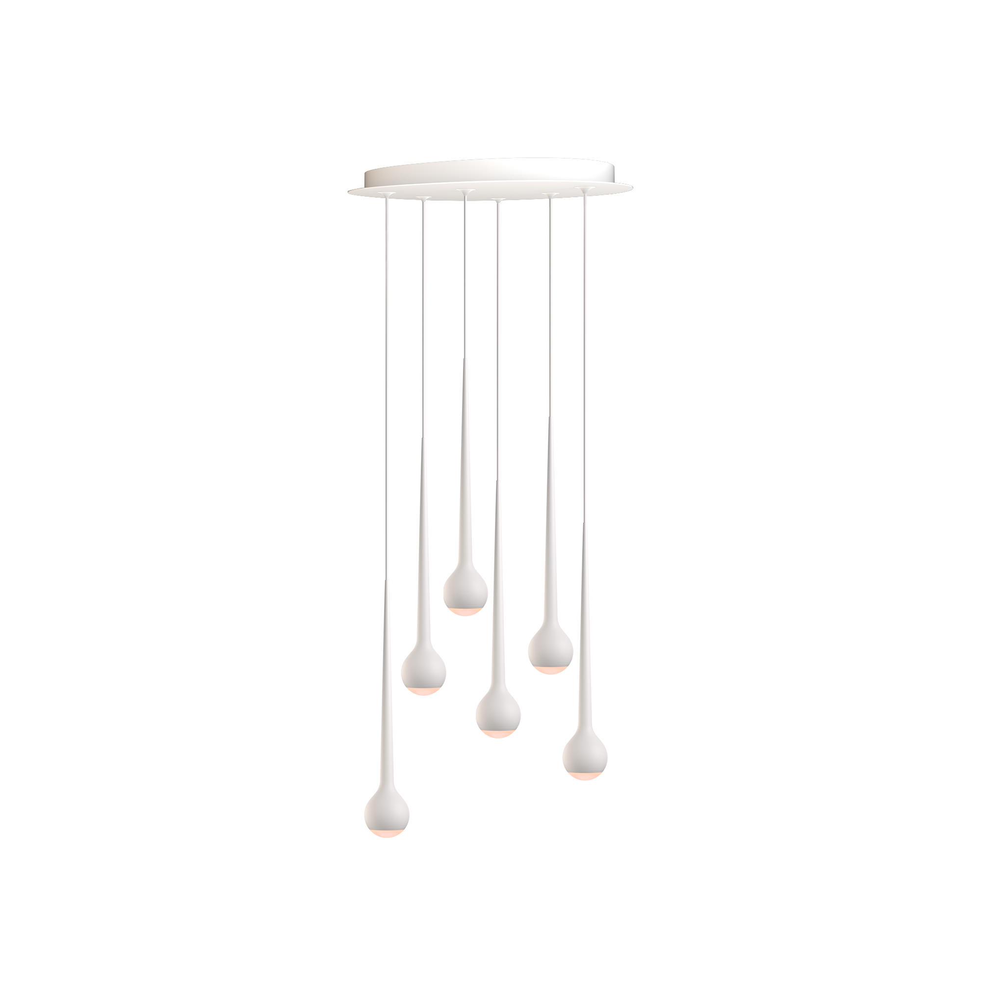 Grau Falling Sun Chandelier Six White Grau Falling Sun Chandelier Six White - Produktbild 1