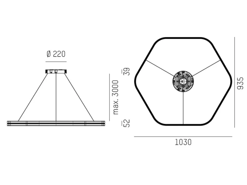Molto Luce LON HEXAGON 1000 PD (weiß) - Produktbild 2