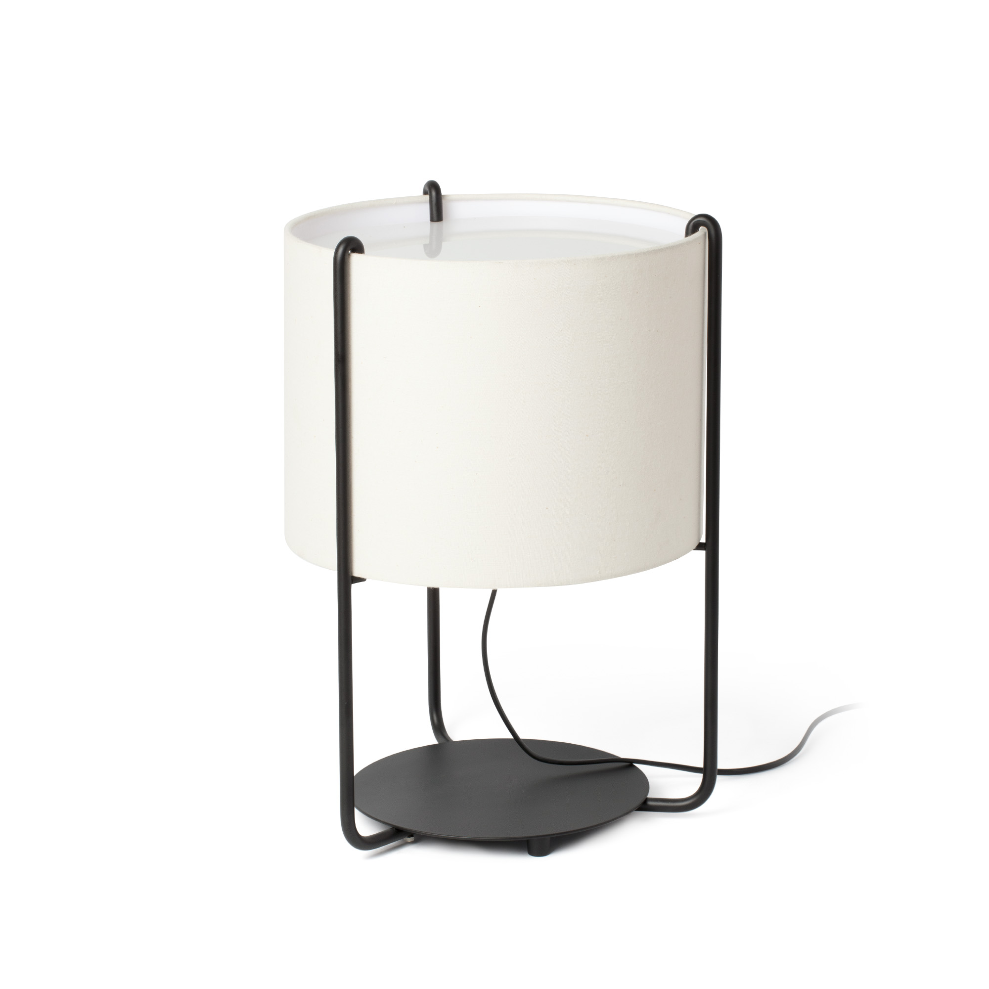Faro DRUM Tischleuchte schwarz/beige Faro DRUM Tischleuchte schwarz/beige - Produktbild 1