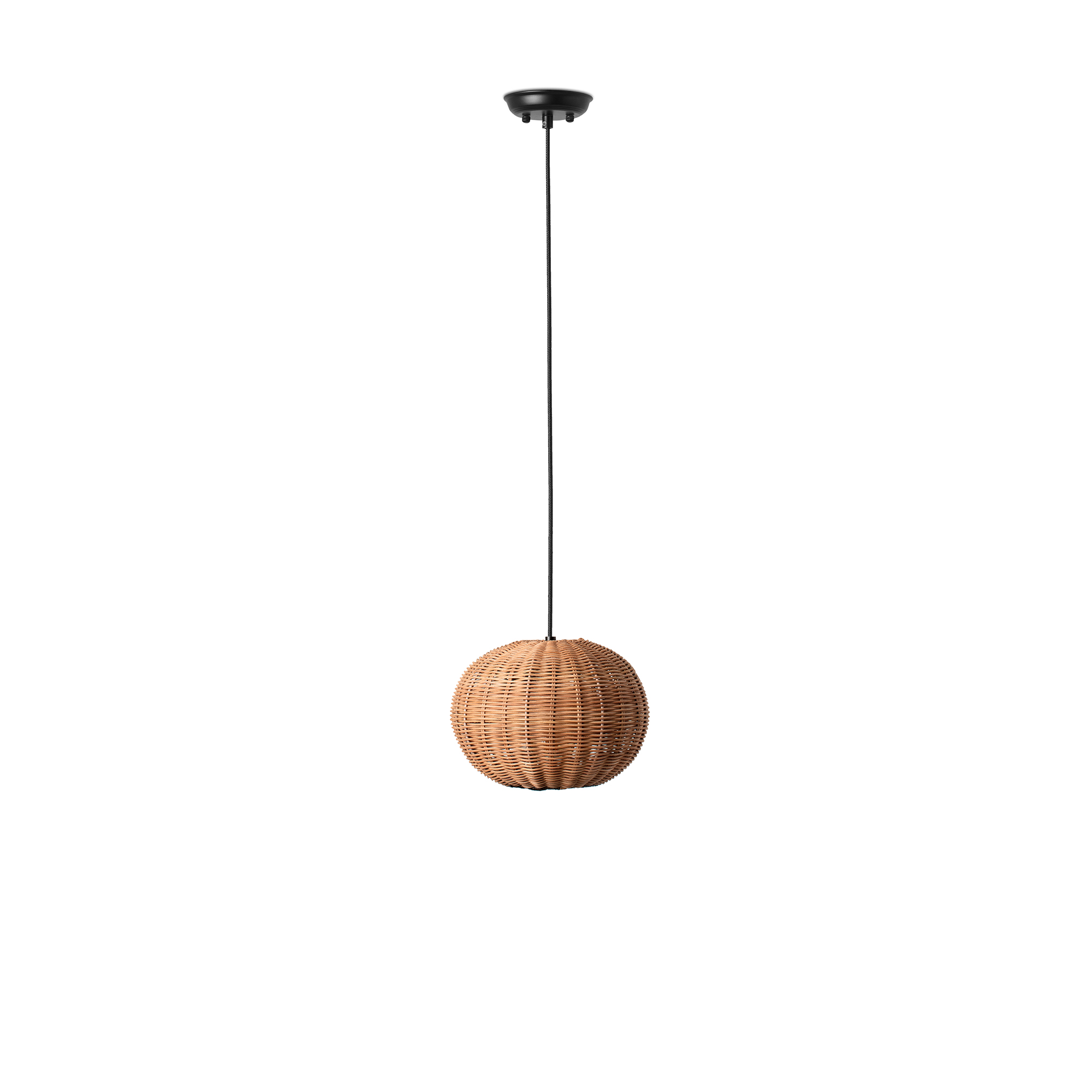Faro HAKA 250 Pendelleuchte schwarz/rattan - Produktbild 1