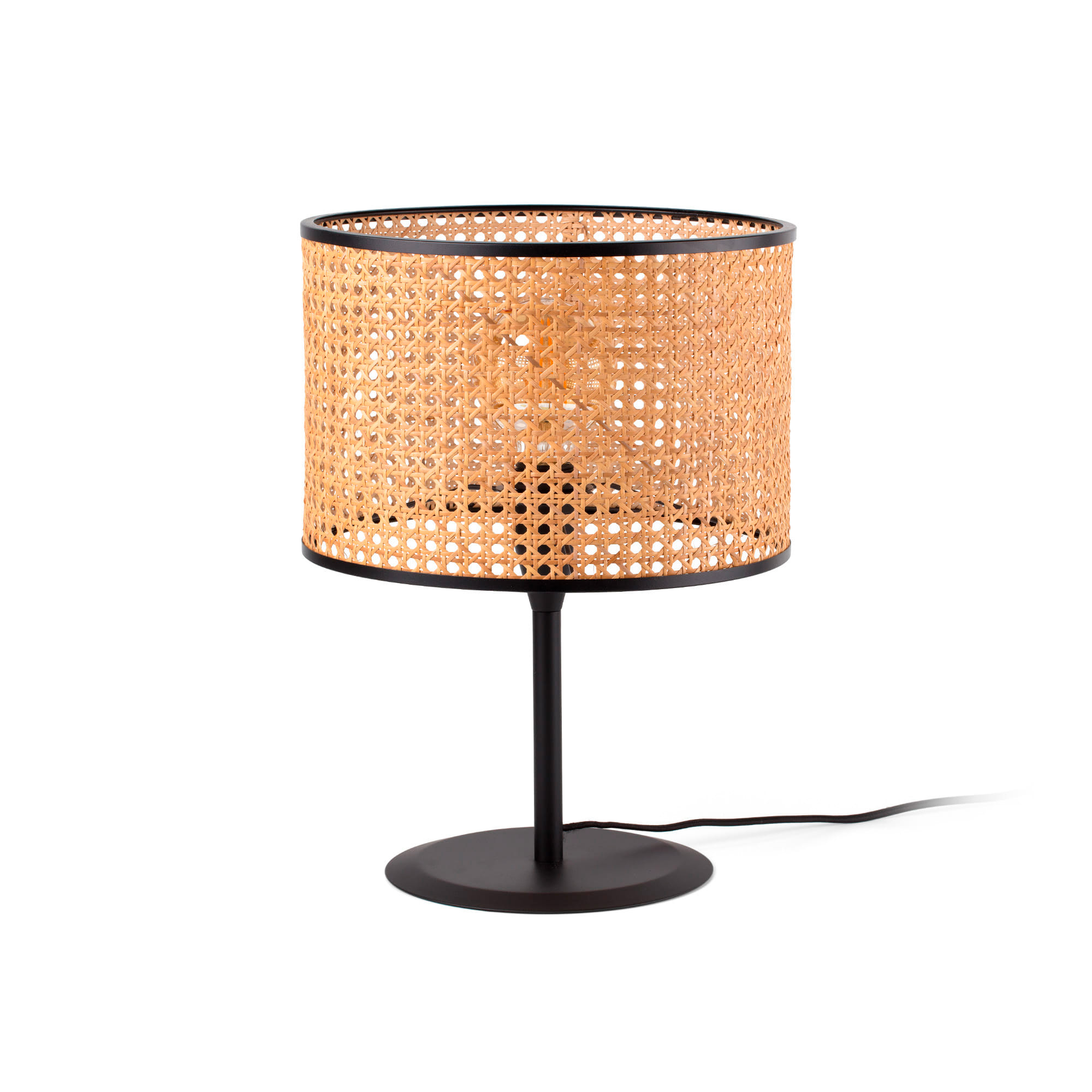Faro MAMBO Tischleuchte schwarz/rattan Faro MAMBO Tischleuchte schwarz/rattan - Produktbild 1