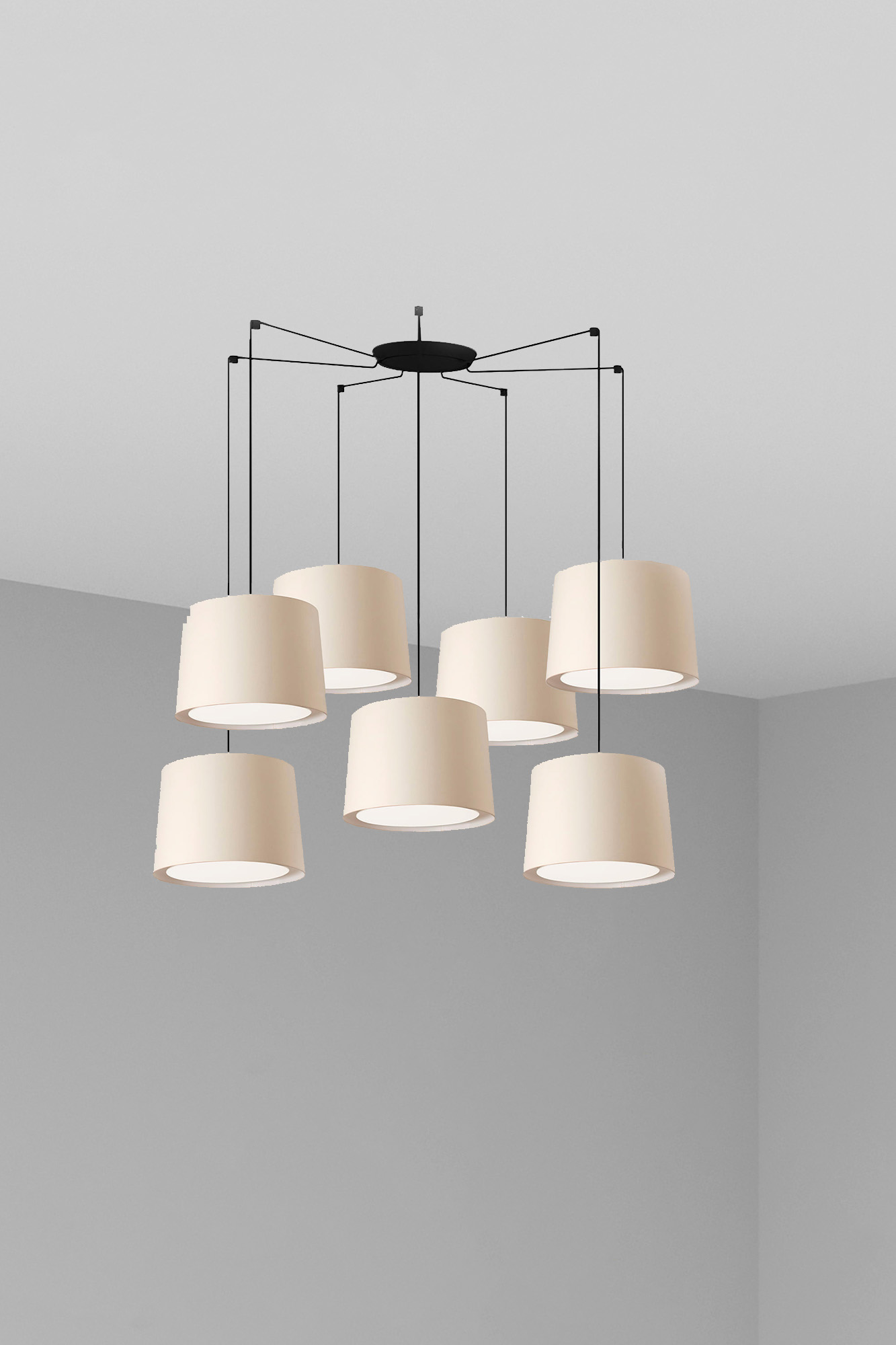 Faro CONGA 7L Beige Pendelleuchte Faro CONGA 7L Beige Pendelleuchte - Produktbild 1