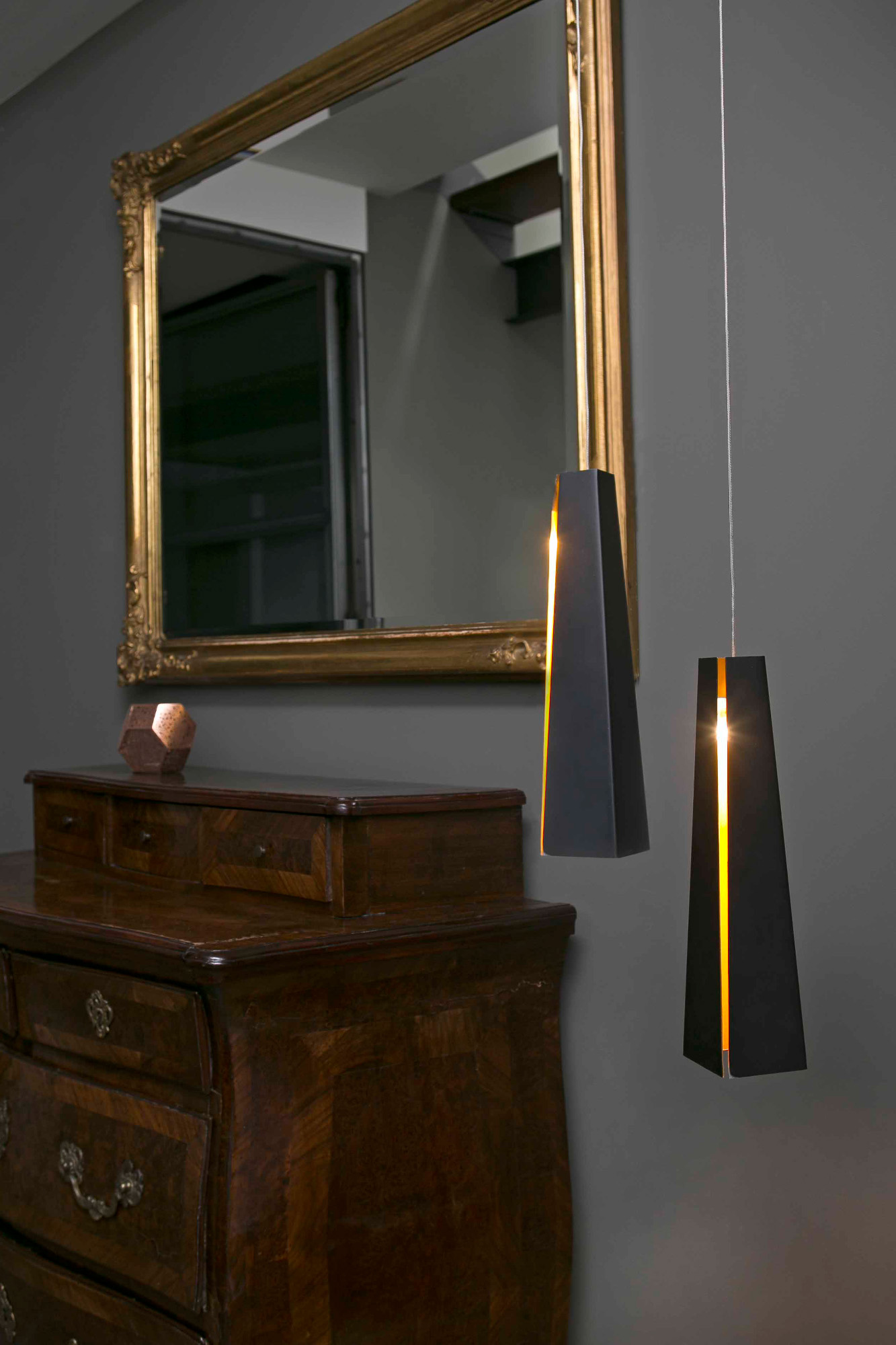 Faro PLUMA Hängelampe schwarz und gold - Produktbild 4