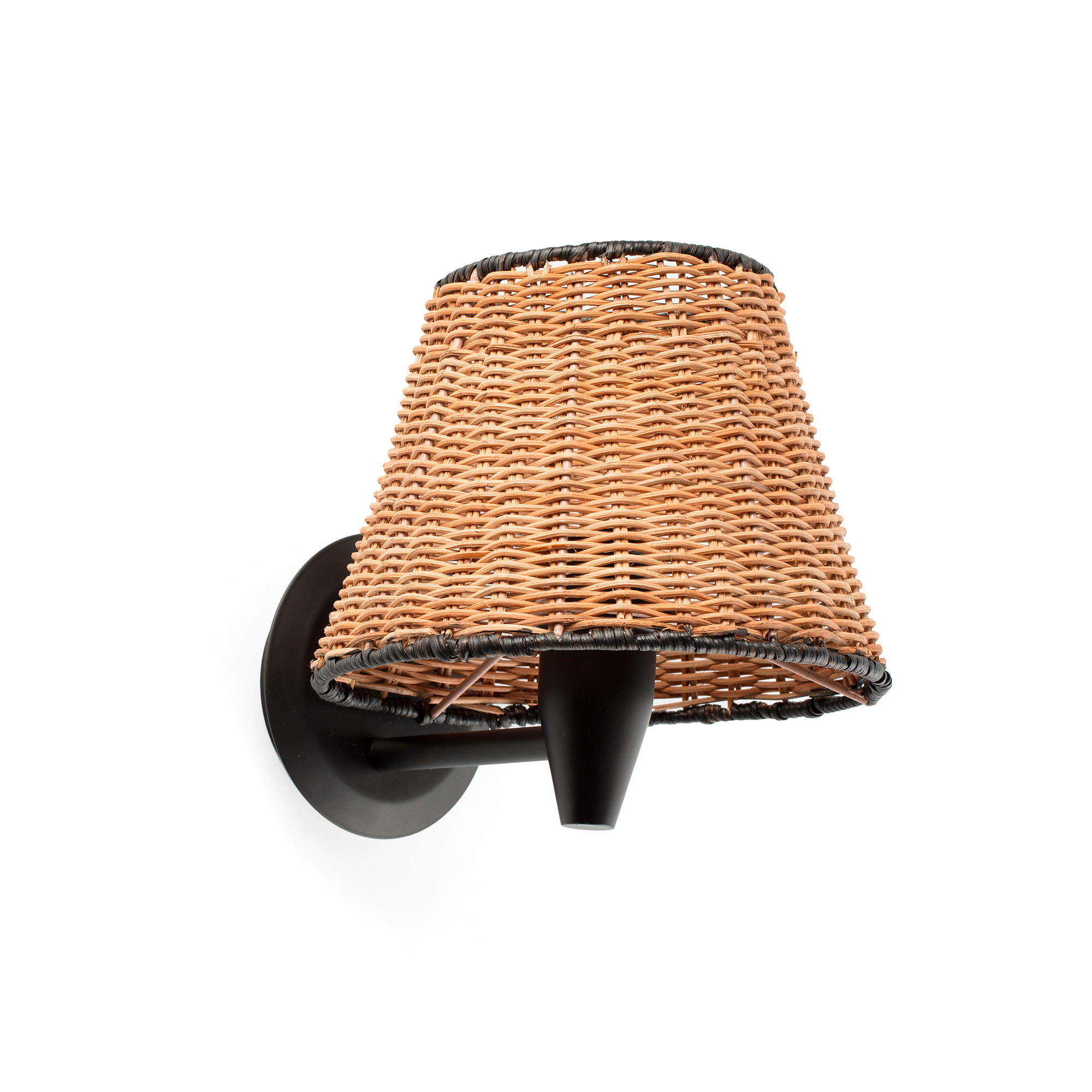 Faro SUMBA Wandleuchte schwarz/rattan - Produktbild 1