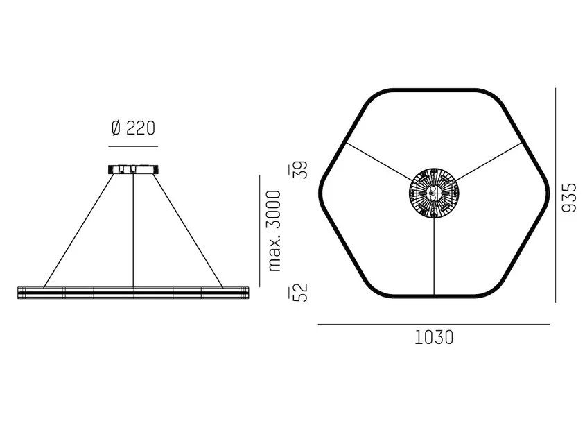 Molto Luce LON HEXAGON 1000 PD (weiß) - 2