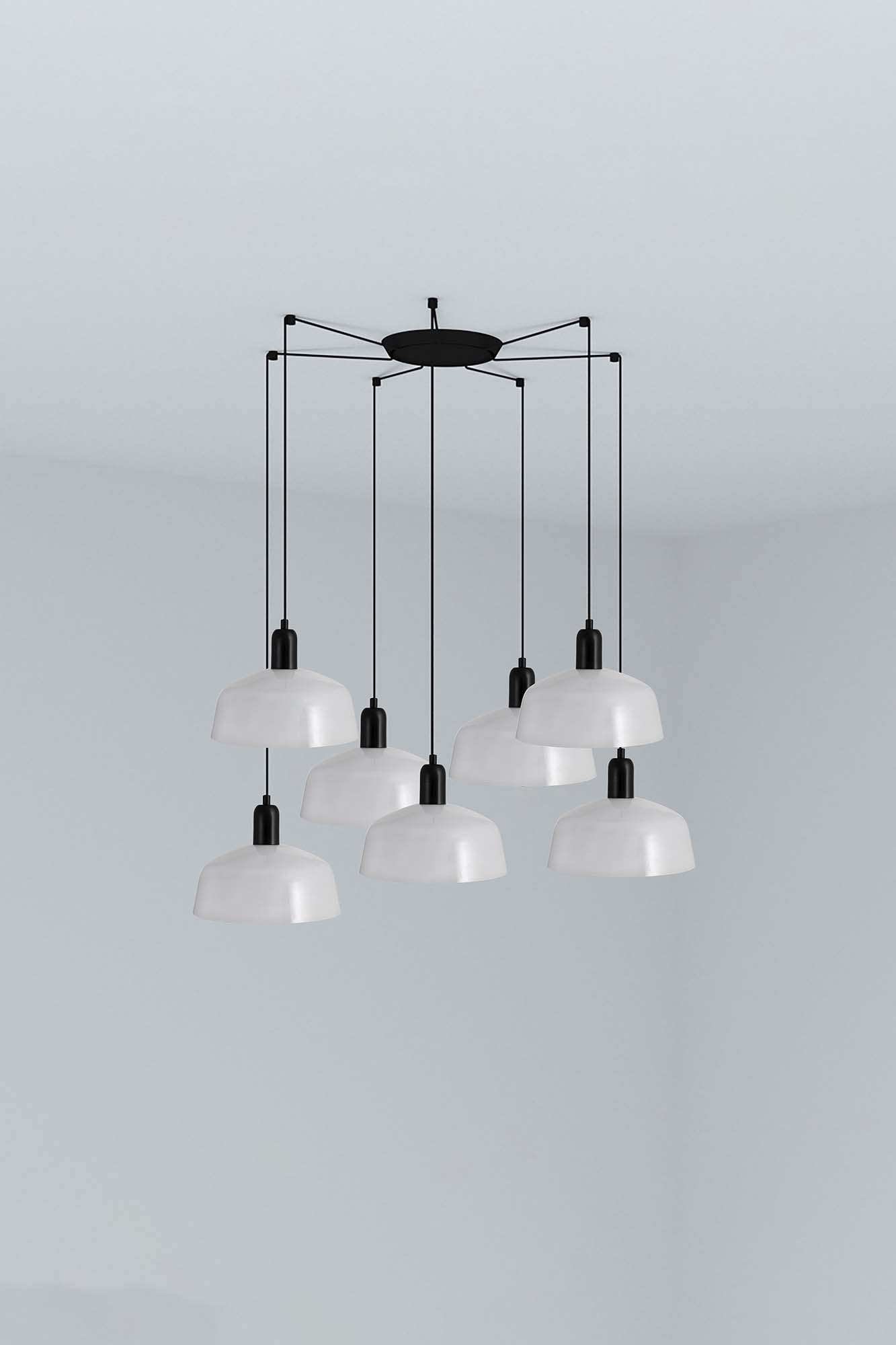 Faro TATAWIN M Metall 7L Pendelleuchte weiß Faro TATAWIN M Metall 7L Pendelleuchte weiß - Produktbild 1