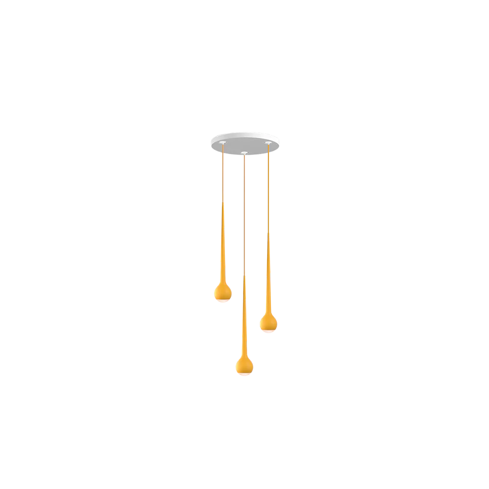 Grau Falling Sun Chandelier Three Sun Orange - Produktbild 1