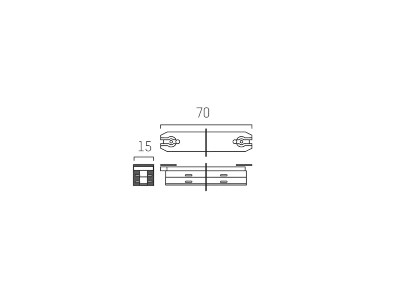 Molto Luce VOLARE LINEARVERBINDER (schwarz chrom) - 2