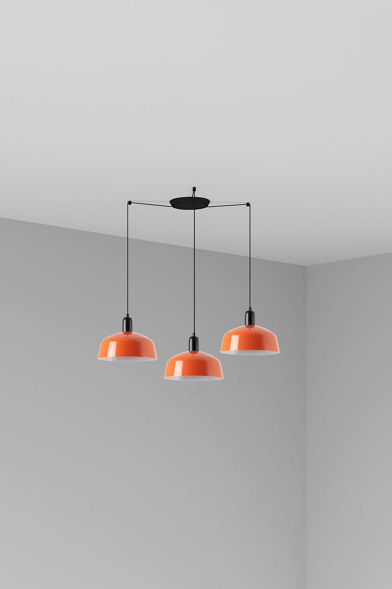 Faro TATAWIN M Metall 3L Pendelleuchte Orange-rot Faro TATAWIN M Metall 3L Pendelleuchte Orange-rot - Produktbild 1