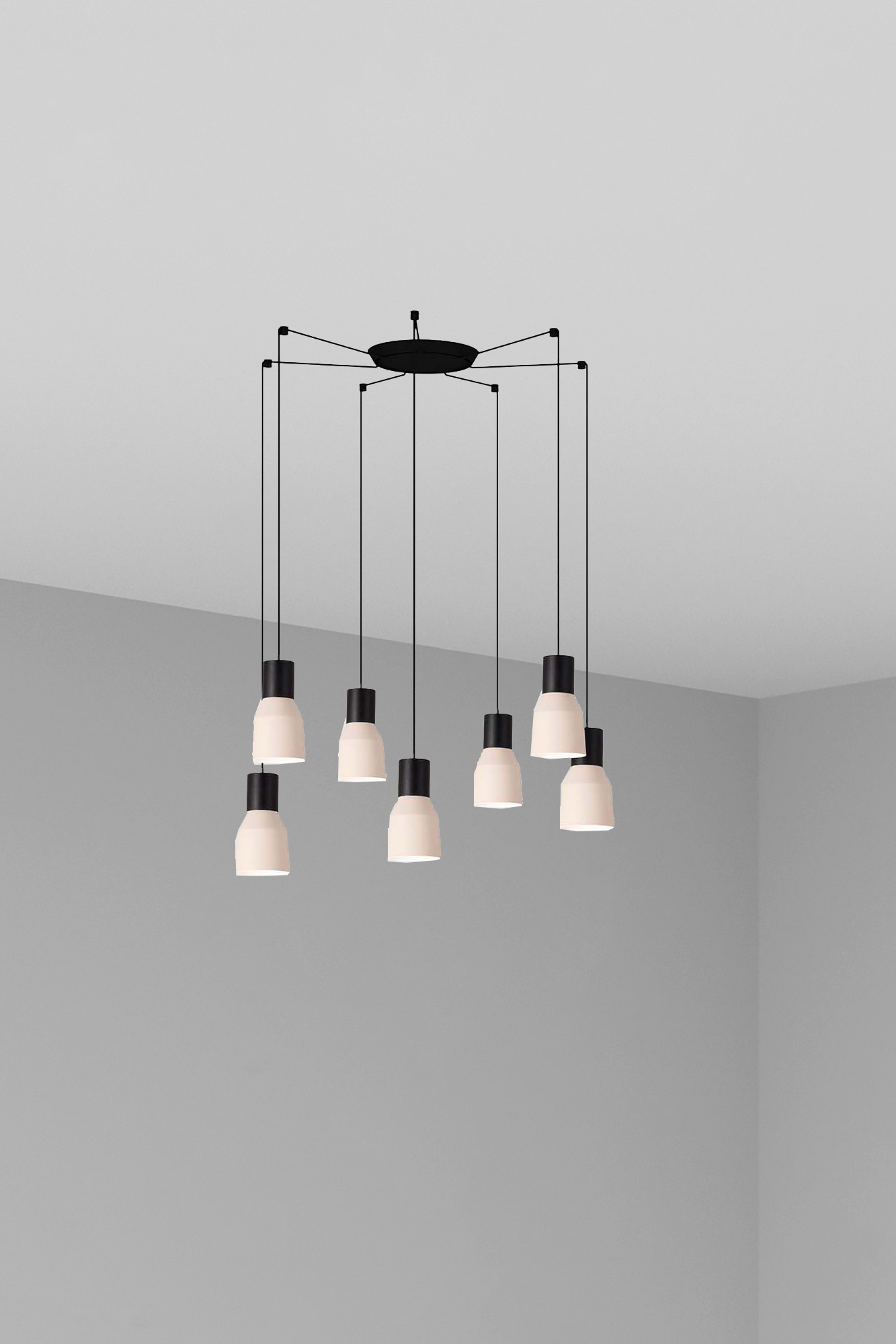 Faro KOMBO 120 7L Beige Pendelleuchte Faro KOMBO 120 7L Beige Pendelleuchte - Produktbild 1