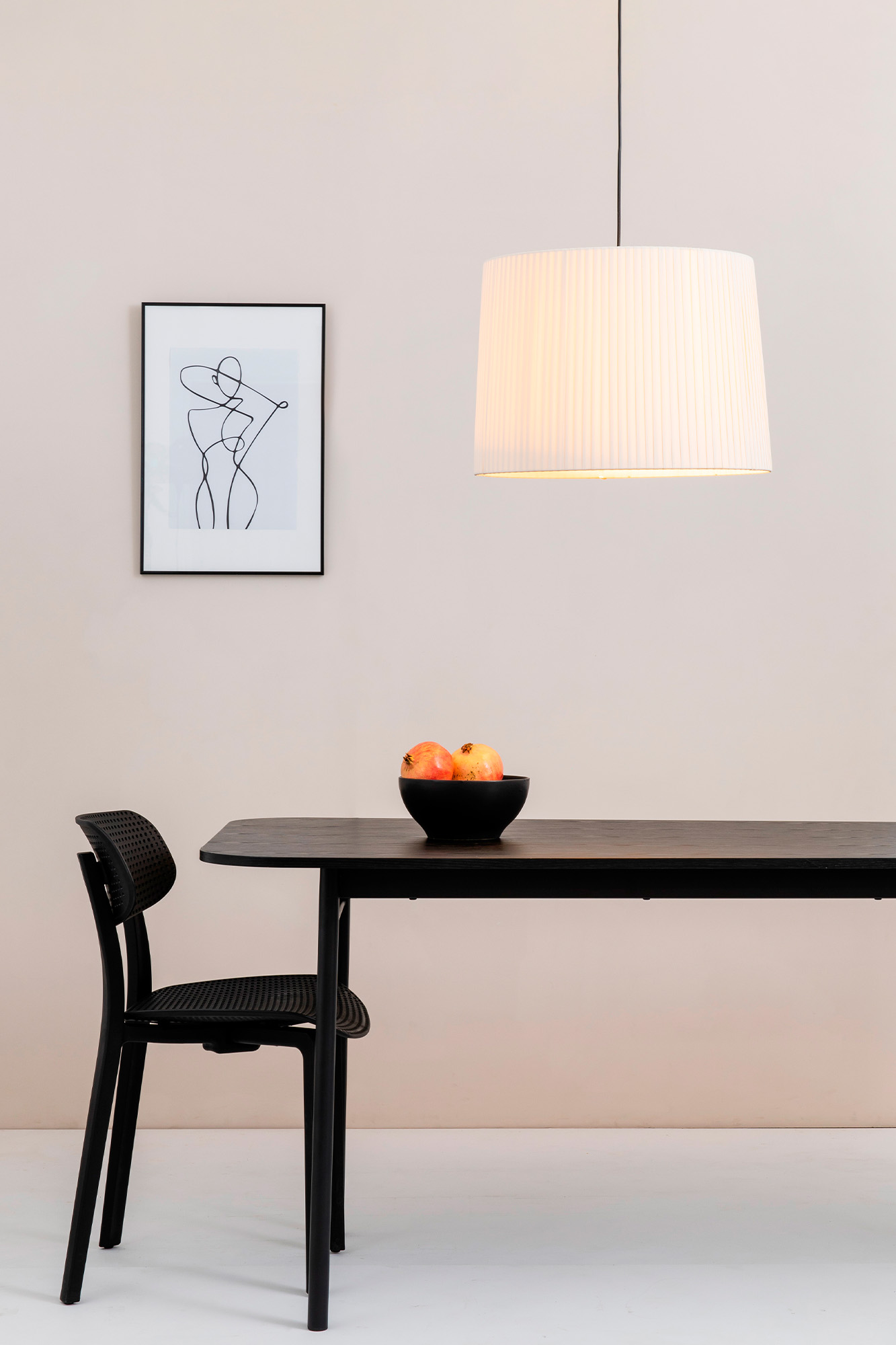 Faro SAMBA Einzelne Pendelleuchte schwarz/beige geklebt - Produktbild 2