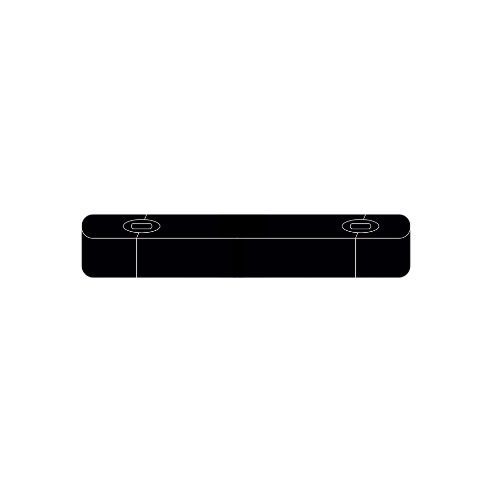 Grau Schiene TRACE DUO f. 2x OH 9 - 1