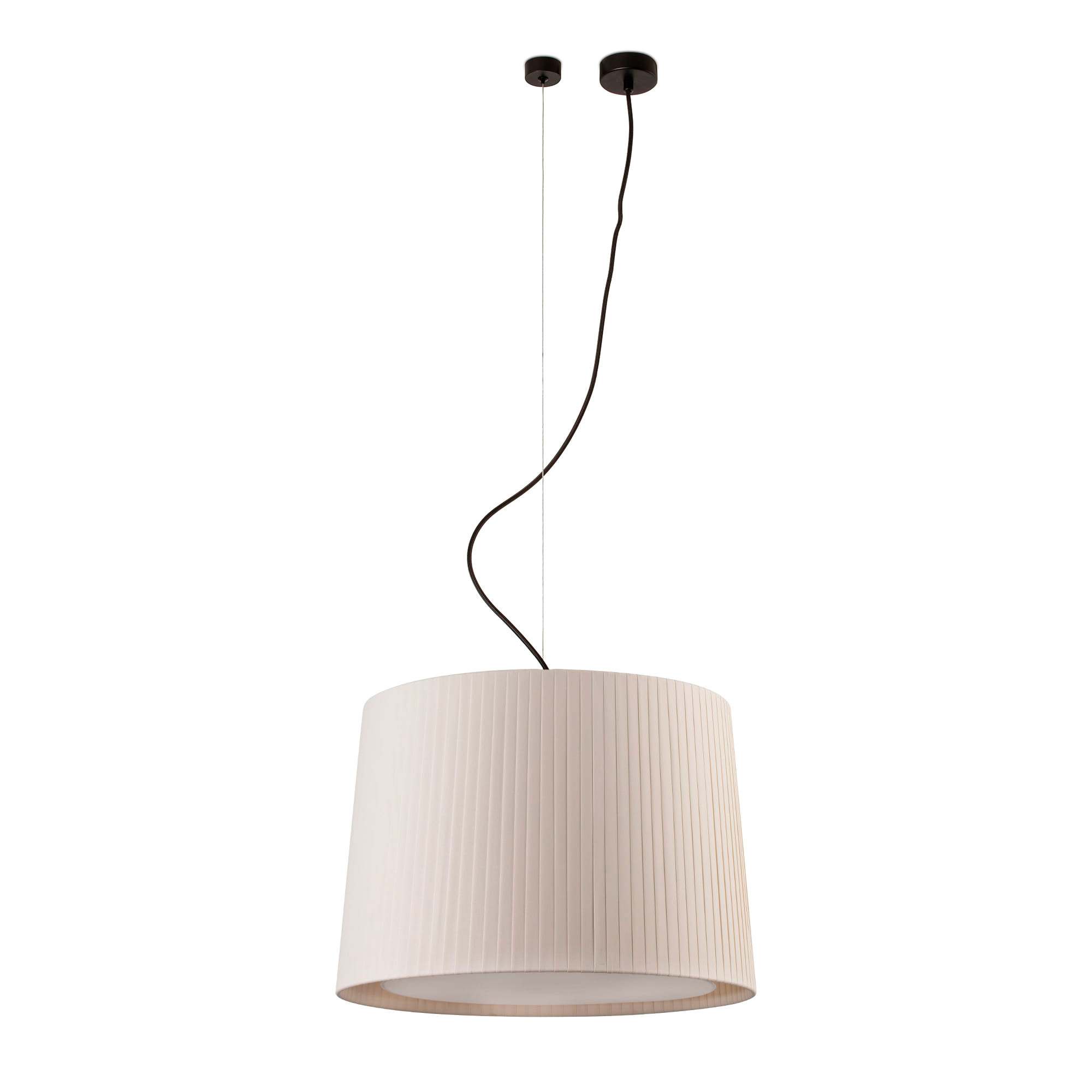 Faro SAMBA Hängeleuchte schwarz/beige Band ø450 Faro SAMBA Hängeleuchte schwarz/beige Band ø450 - Produktbild 1