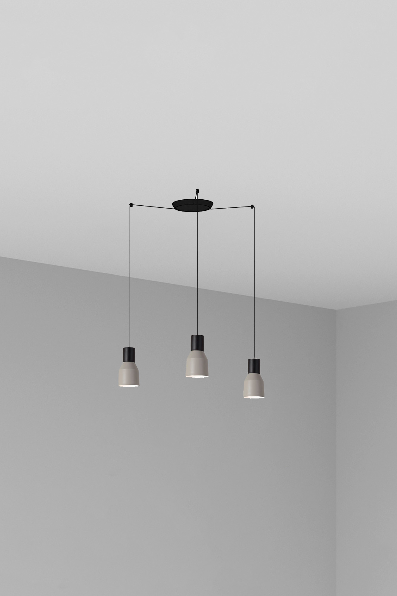 Faro KOMBO 120 3L Grau Pendelleuchte - Produktbild 1