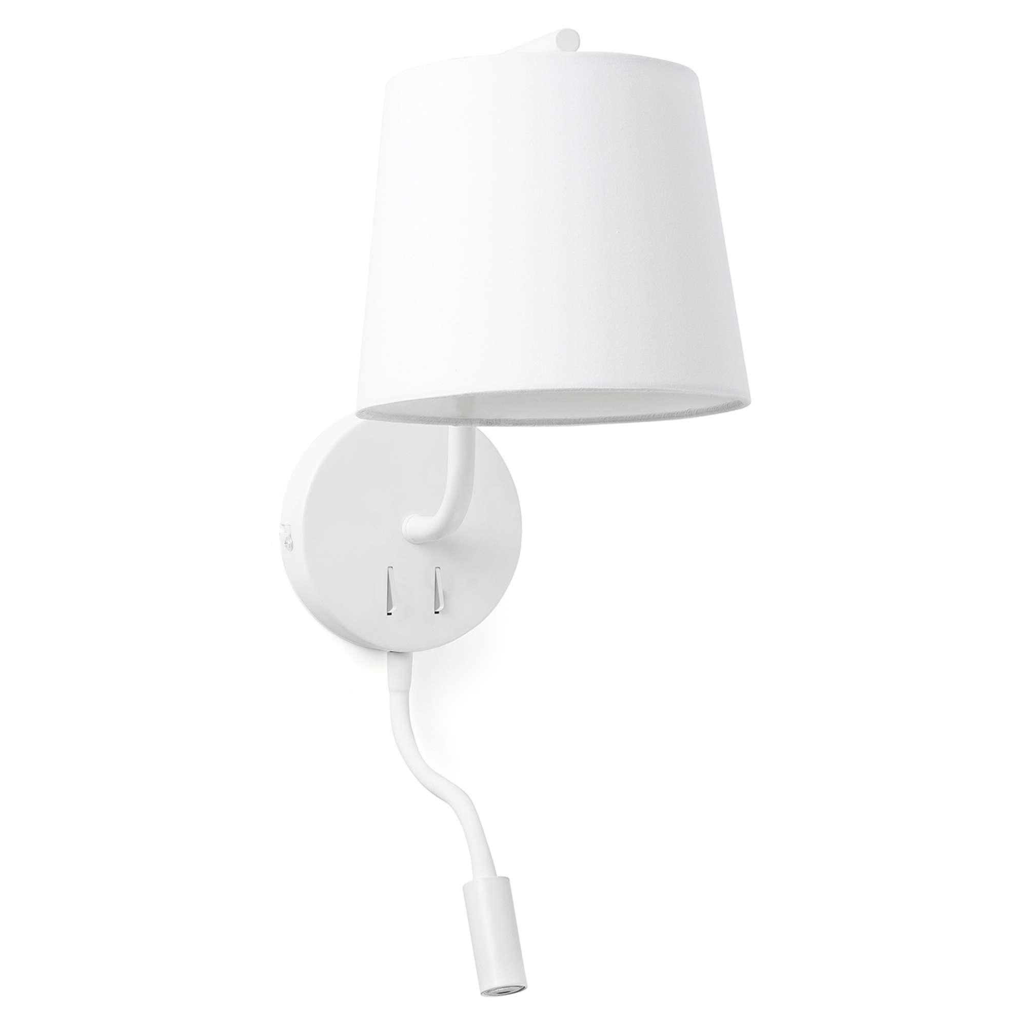 Faro BERNI Wandleuchte weiß mit LED-Leser - Produktbild 1