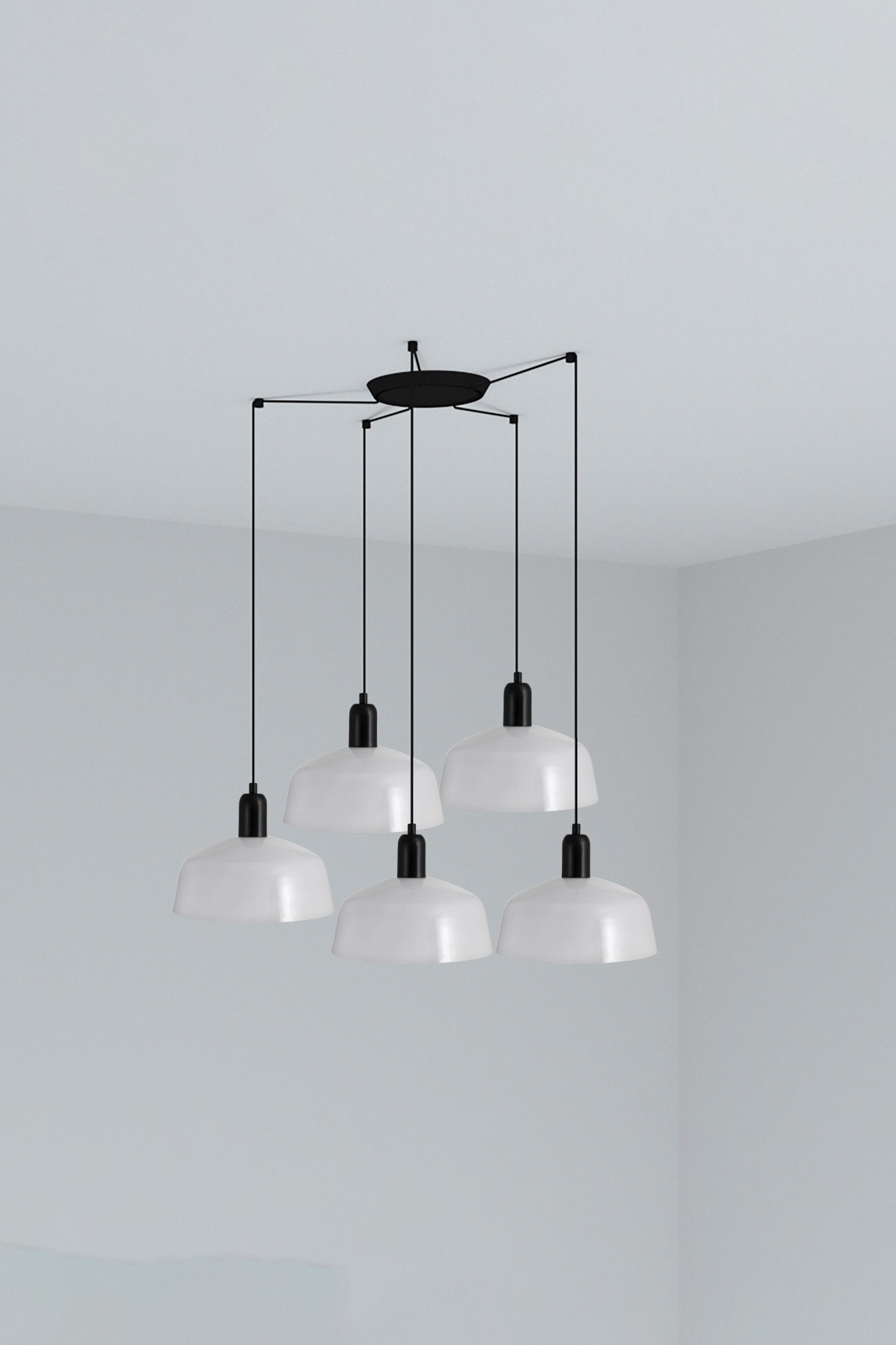 Faro TATAWIN M 5L Pendelleuchte Glas weiß Faro TATAWIN M 5L Pendelleuchte Glas weiß - Produktbild 1