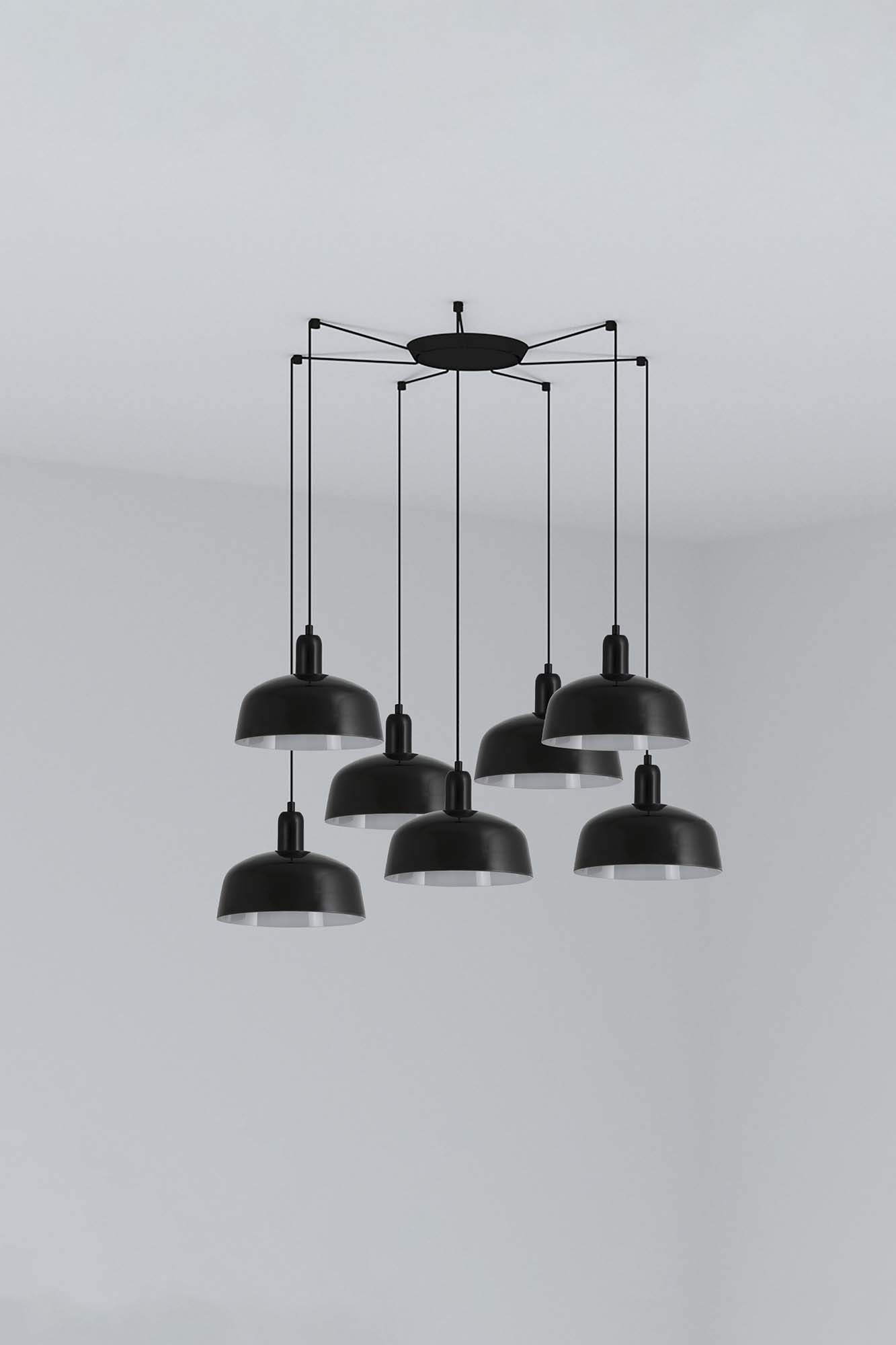 Faro TATAWIN M 7L Pendelleuchte Glas schwarz Faro TATAWIN M 7L Pendelleuchte Glas schwarz - Produktbild 1